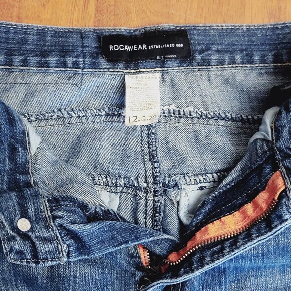 Rocawear ~ Size Boys 12 (28” Waist) ~ Distressed Jeans ~ Excellent Condition - Picture 9 of 11